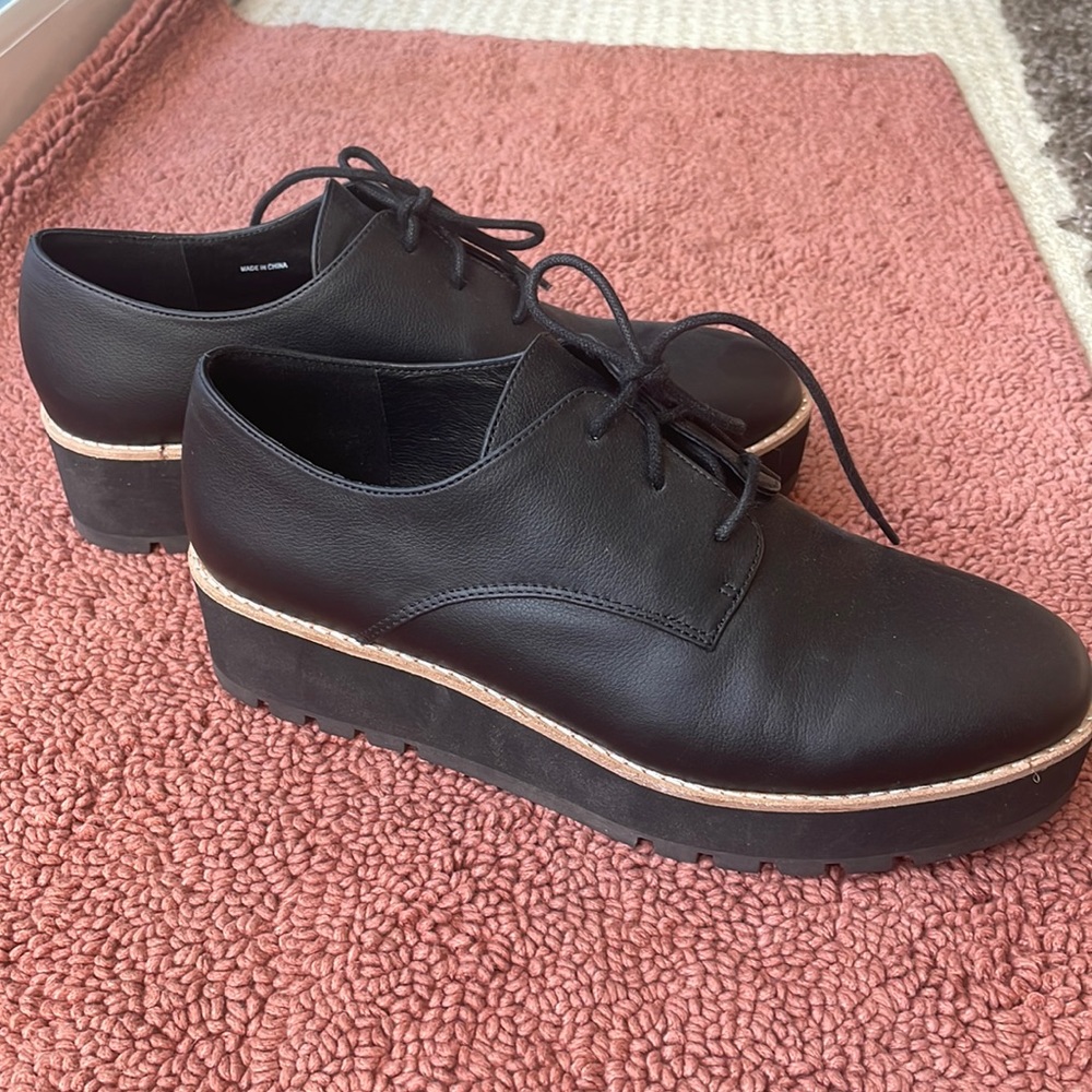 Black Eileen fisher platform shoes